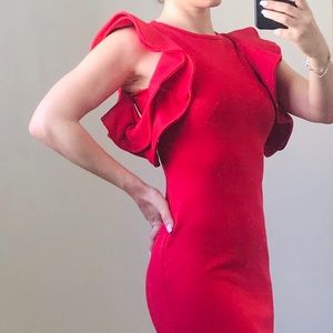 Red prom party dress 36